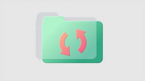 Folder line icon on the Alpha Channel Stock Footage 240681458