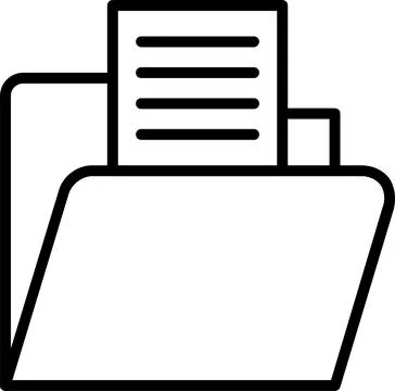 Folder Line Icon Design Stock Illustration