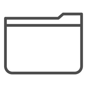 Folder line icon. File vector illustration isolated on white. Storage outline Stock Illustration