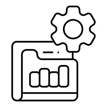 Folder Line Icon Stock Illustration