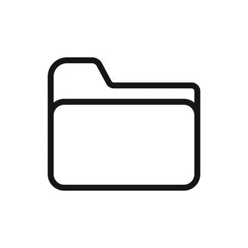 Folder line icon isolated on white background. Black flat thin icon on mode.. Stock Illustration