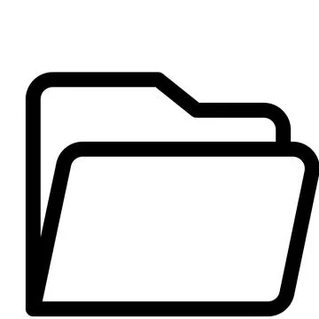 Folder line icon isolated on white background Stock Illustration