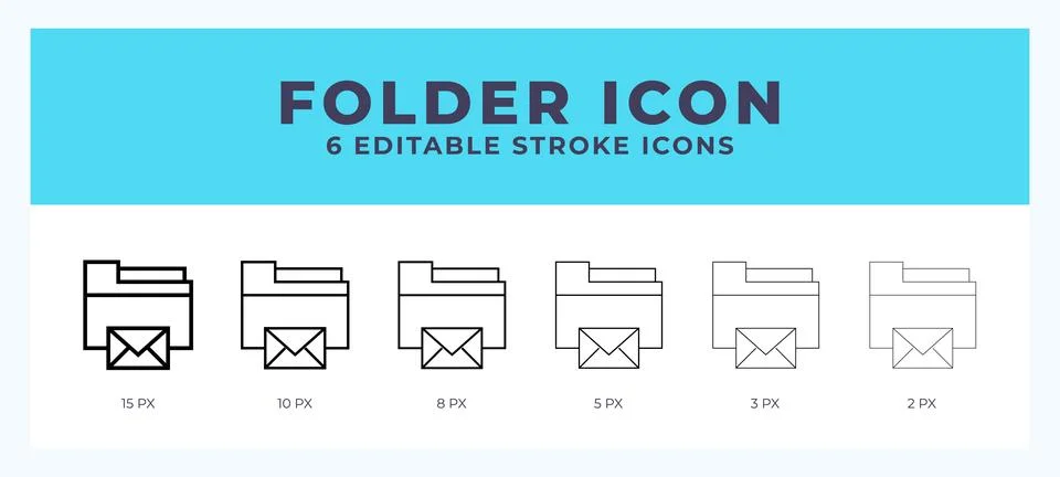 Folder line icon. Thin line. Bold line. Vector illustration. Stock-Illustration