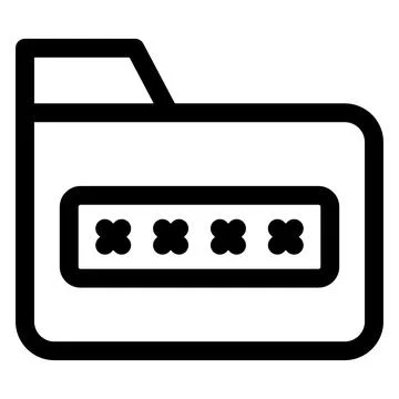 Folder line icon vector illustration isolated on white background Stock Illustration