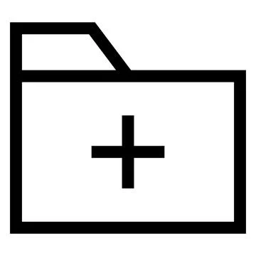 Folder line icon vector illustration isolated on white background Stock Illustration