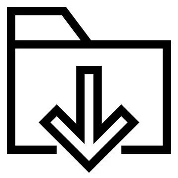 Folder line icon vector illustration isolated on white background Stock Illustration