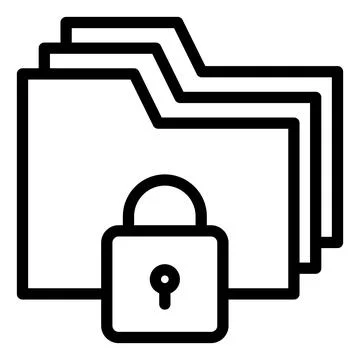 Folder line icon vector illustration isolated on white background Stock Illustration
