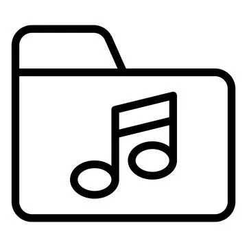 Folder line icon vector illustration isolated on white background Illustrazione stock