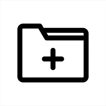 Folder line icon vector illustration isolated on white background Stock Illustration