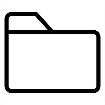 Folder line icon vector illustration isolated on white background Stock Illustration