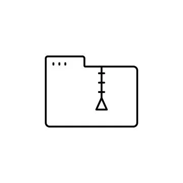 Folder lock archive icon. Simple line, outline vector of icons for ui and ux Stock Illustration