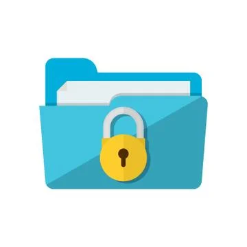 Folder lock icon Stock Illustration