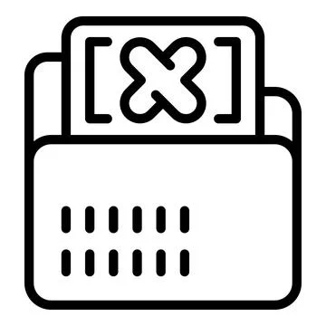 Folder lock icon outline vector. Internet account Stock Illustration