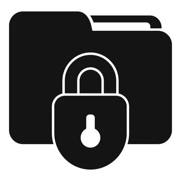 Folder lock icon simple vector. Malware virus Stock Illustration