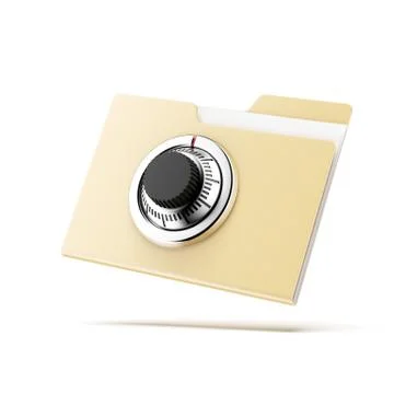 Folder with lock 库存插图