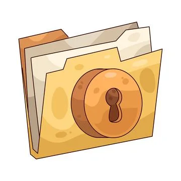 Folder Lock illustration Illustrazione stock