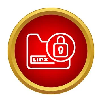 Folder with locked icon representing data privacy and protection Illustrazione stock