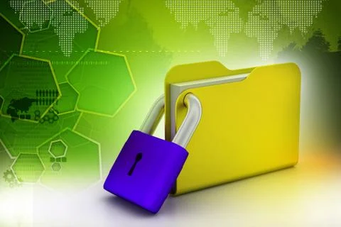 Folder locked Stock Illustration