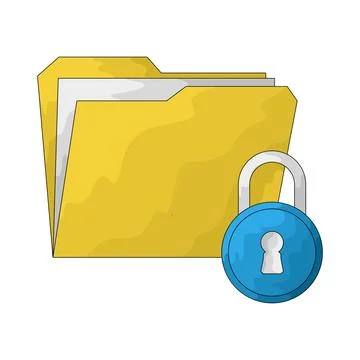 Folder locked illustration Stock Illustration