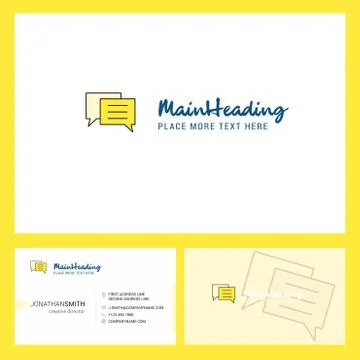 Folder Logo design with Tagline &amp; Front and Back Busienss Card Template. Vect Stock Illustration