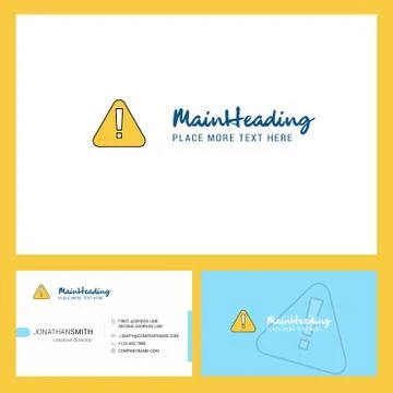 Folder Logo design with Tagline &amp; Front and Back Busienss Card Template. Vect Stock Illustration