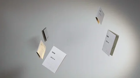 Folder a lot of data document rotate slow mo on white background archive papers. Stock Footage 123007820