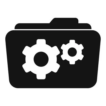 Folder machine tech icon simple vector. Camera power source 스톡 일러스트