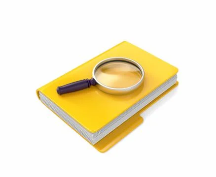 Folder with magnifying glass Illustrazione stock