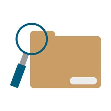 Folder with magnifying glass 库存插图