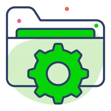 Folder management Finance Related Vector Line Icon. Editable Stroke Pixel P.. Stock Illustration