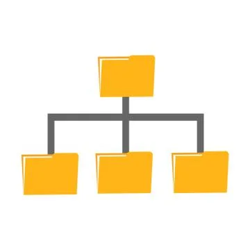 Folder management. Folder sharing data or file backup concept. Stock Illustration