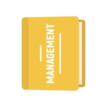 Folder management icon, flat style Illustrazione stock