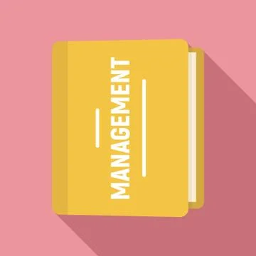 Folder management icon, flat style Stock Illustration