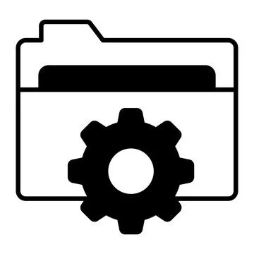 Folder management icon modern illustration Stockillustratie