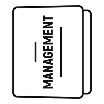 Folder management icon, outline style Stock Illustration