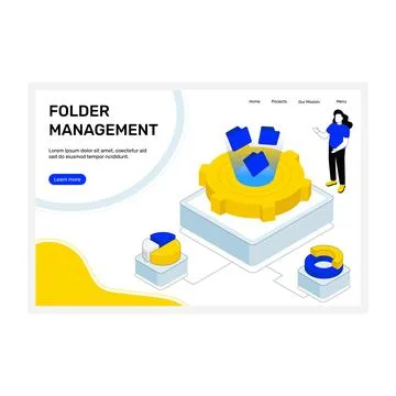 Folder Management Illustrazione stock