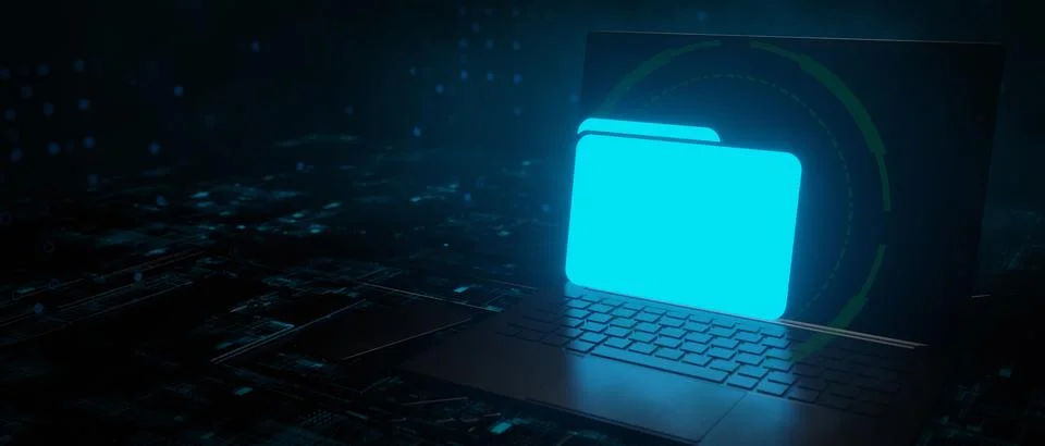 Folder Management Technology Organization Concept 3D Illustration Stock Illustration