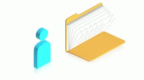 Folder manIcon Stock Footage 11479907