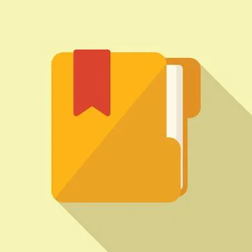 Folder mark icon flat vector. Favorite mark Stock Illustration