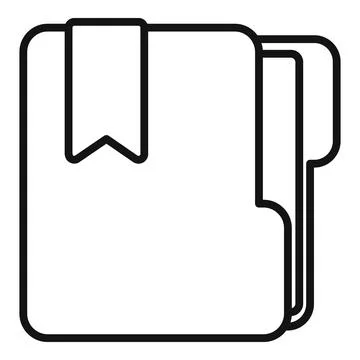 Folder mark icon outline vector. Favorite mark Stock Illustration