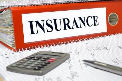 Folder marked with insurance file folder marked with insurance Copyright: ... Foto stock