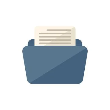 Folder message icon flat vector. Note article 스톡 일러스트