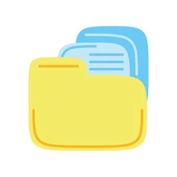 Folder mobile app Stock Illustration