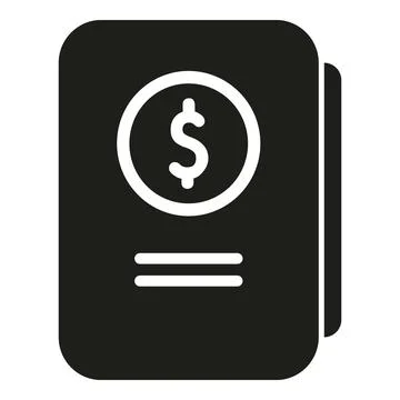 Folder money document icon simple vector. Bank finance 库存插图