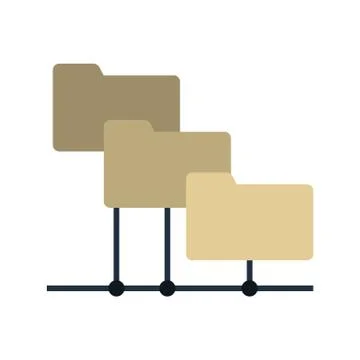 Folder Network Icon Stock Illustration