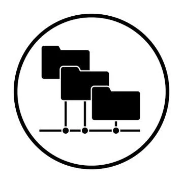 Folder Network Icon Stock Illustration