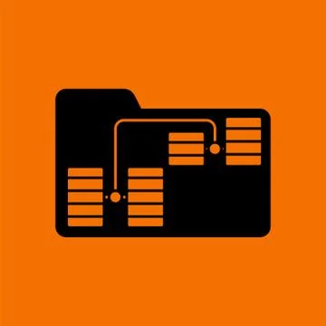 Folder Network Icon Stock Illustration