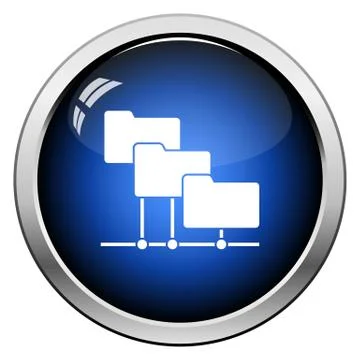 Folder Network Icon Stock Illustration