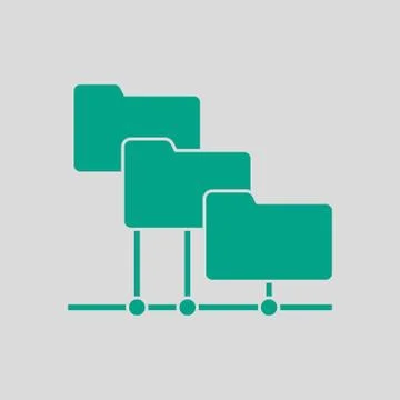 Folder Network Icon Stock Illustration