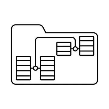Folder Network Icon Stock Illustration